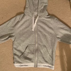 Calvin Klein Gray zip up hoodie